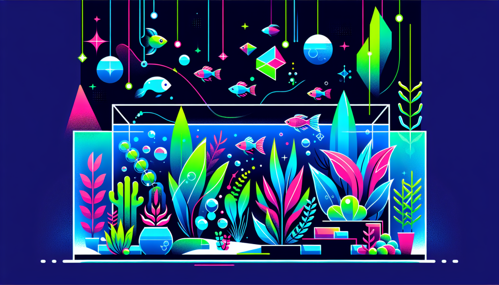 Modern flat design aquascaping illustration for undefined