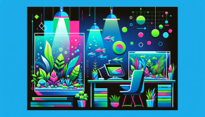 Modern flat design aquascaping illustration for undefined