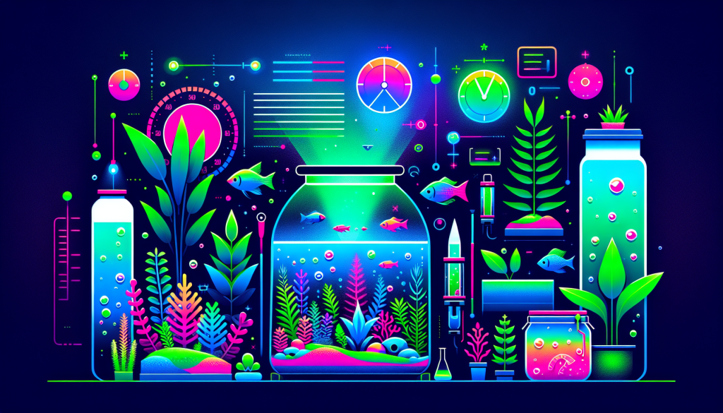 Modern flat design aquascaping illustration for undefined