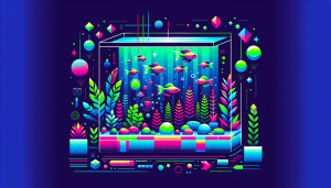 Modern flat design aquascaping illustration for undefined