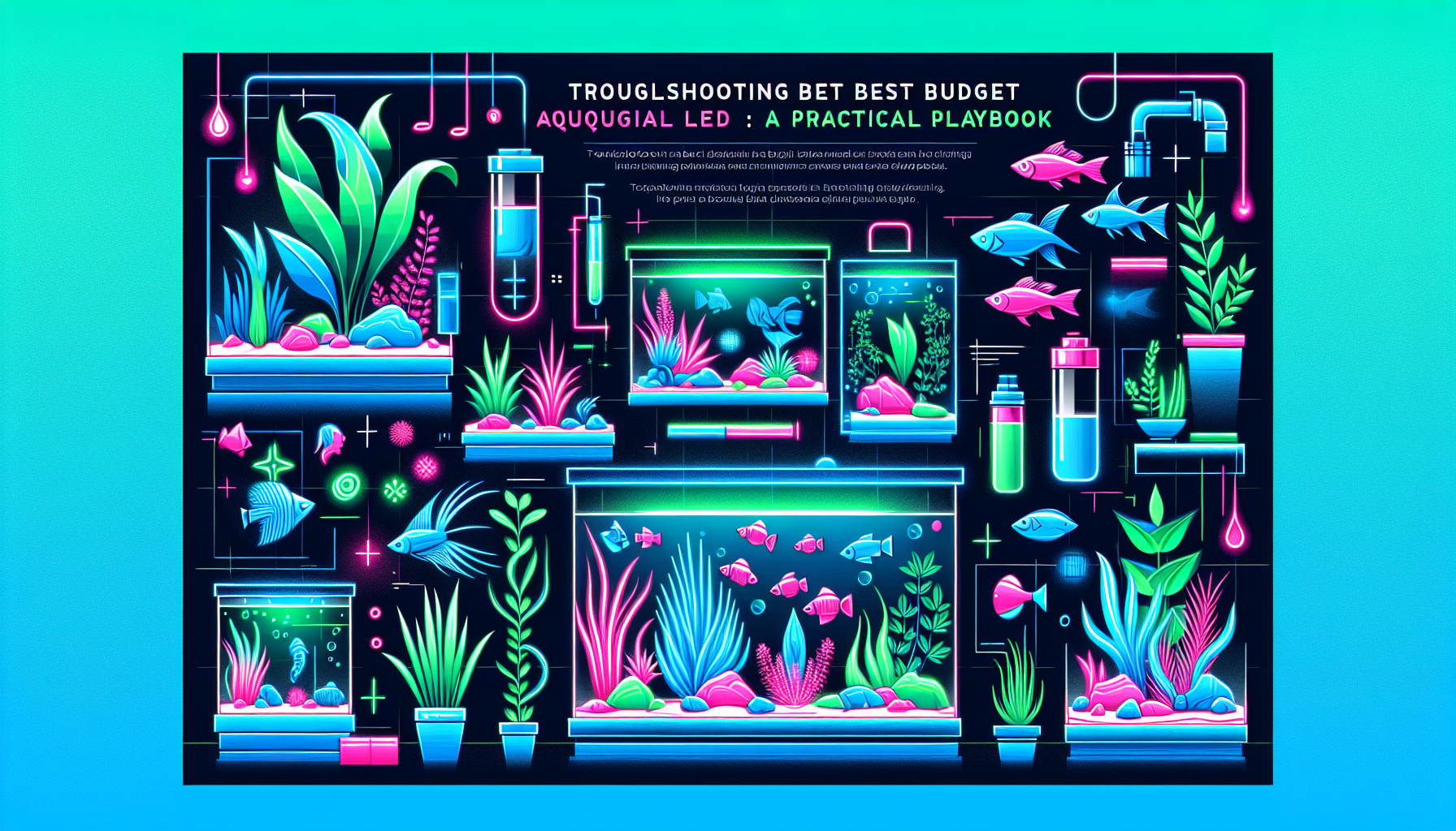 Modern flat design aquascaping illustration for undefined