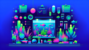 Modern flat design aquascaping illustration for undefined