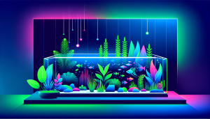 Modern flat design aquascaping illustration for undefined