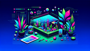 Modern flat design aquascaping illustration for undefined