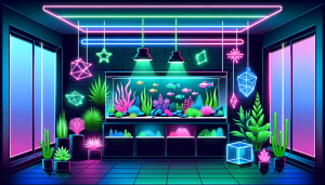 Modern flat design aquascaping illustration for undefined