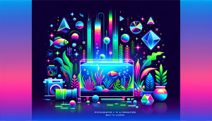 Modern flat design aquascaping illustration for undefined