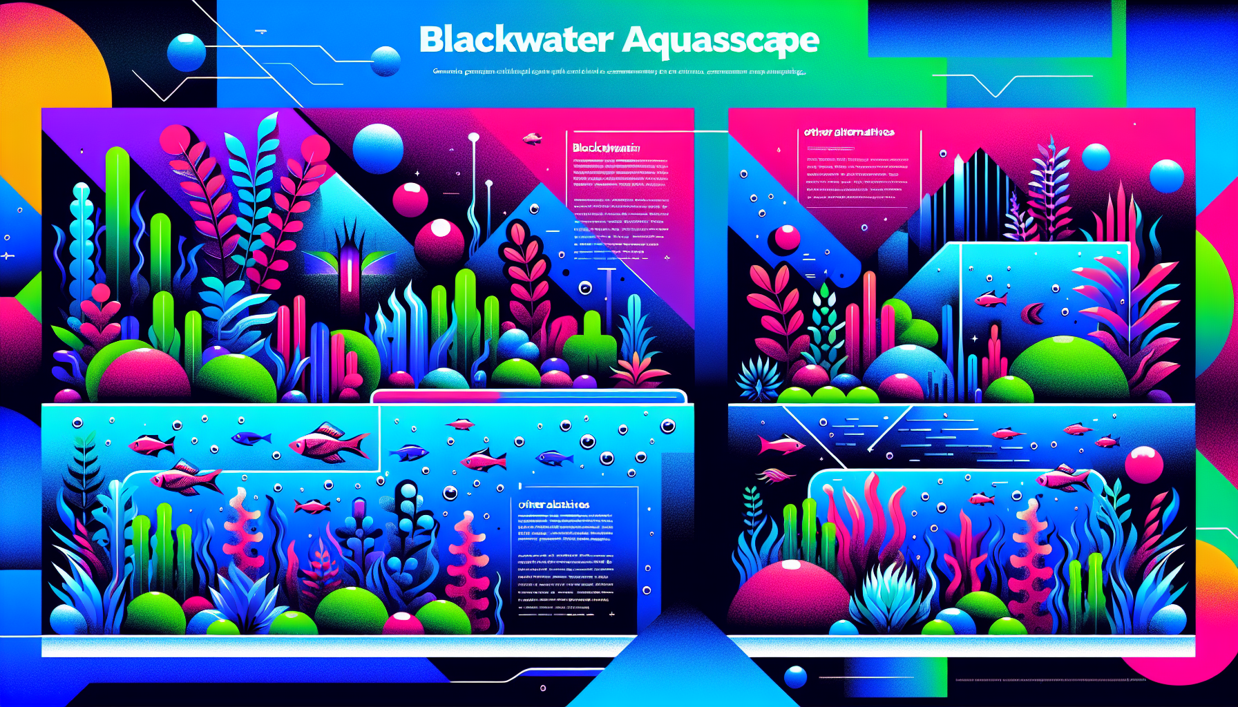 Modern flat design aquascaping illustration for undefined