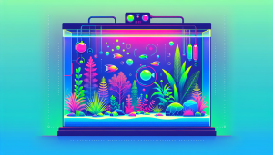 Modern flat design aquascaping illustration for undefined