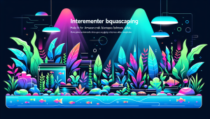 Modern flat design aquascaping illustration for undefined