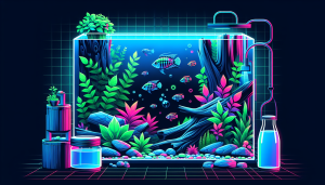 Modern flat design aquascaping illustration for undefined
