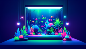 Modern flat design aquascaping illustration for undefined