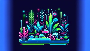 Modern flat design aquascaping illustration for undefined