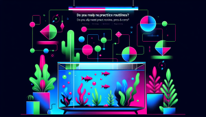 Modern flat design aquascaping illustration for undefined