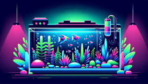 Modern flat design aquascaping illustration for undefined