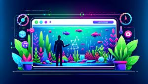 Modern flat design aquascaping illustration for undefined