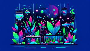 Modern flat design aquascaping illustration for undefined