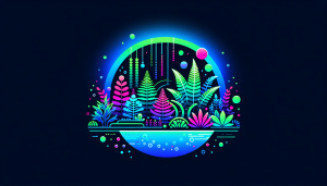 Modern flat design aquascaping illustration for undefined