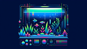Modern flat design aquascaping illustration for undefined