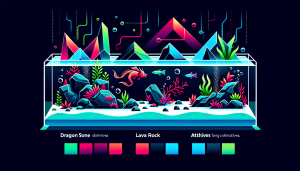 Modern flat design aquascaping illustration for undefined