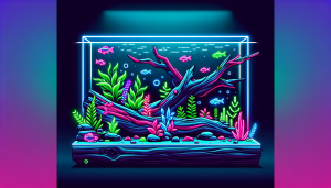 Modern flat design aquascaping illustration for undefined
