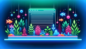 Modern flat design aquascaping illustration for undefined