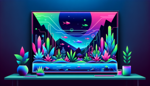 Modern flat design aquascaping illustration for undefined