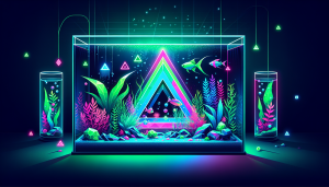 Modern flat design aquascaping illustration for undefined