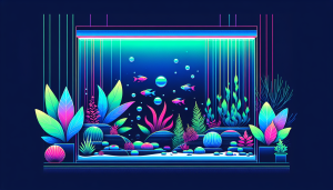 Modern flat design aquascaping illustration for undefined