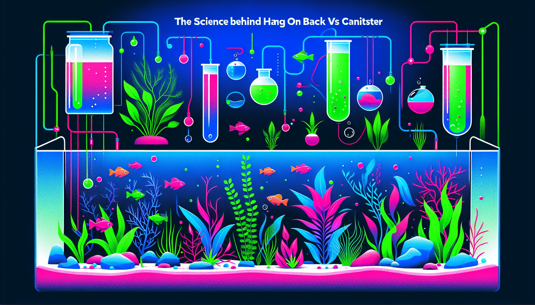 Modern flat design aquascaping illustration for undefined