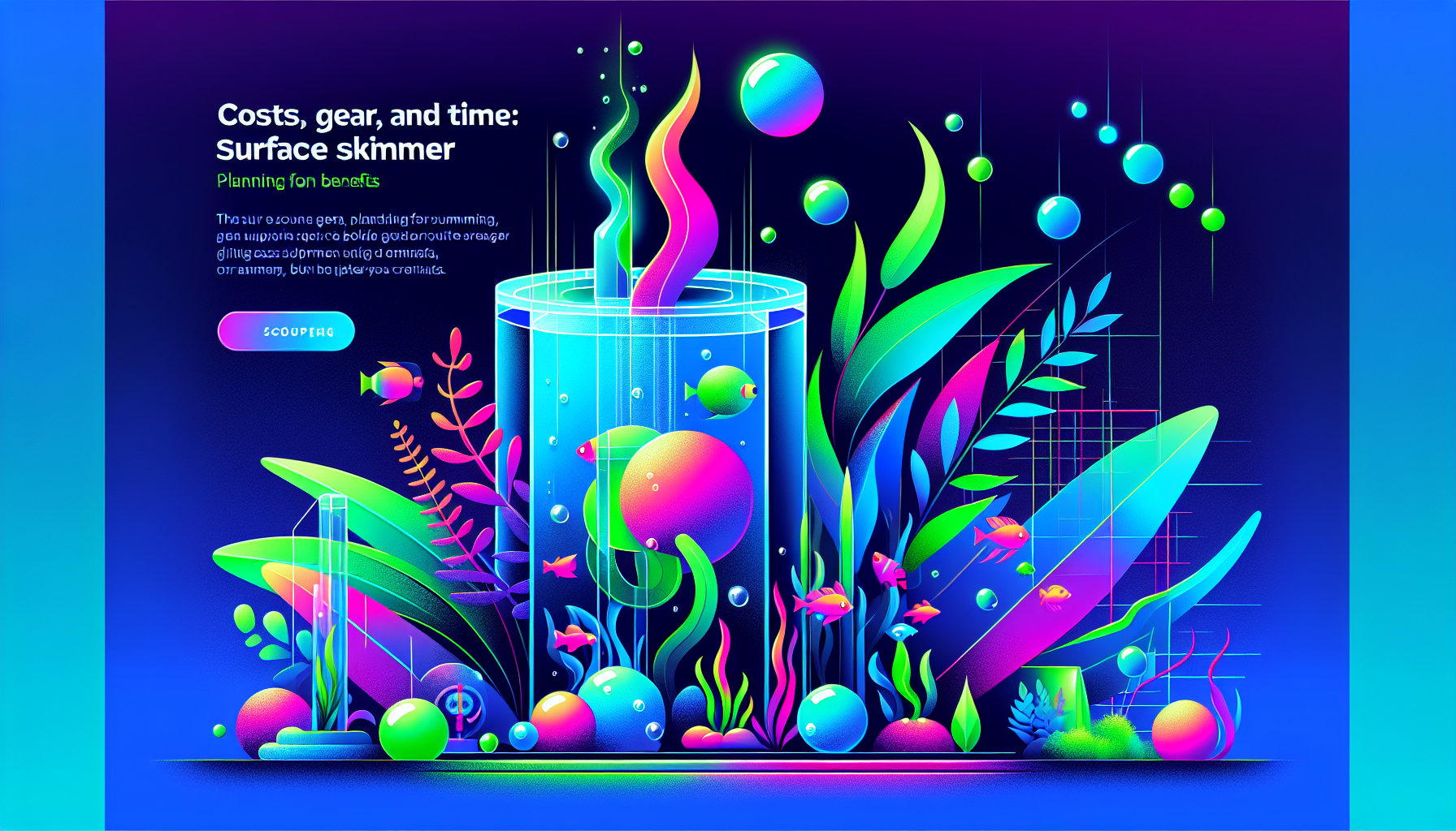 Modern flat design aquascaping illustration for undefined