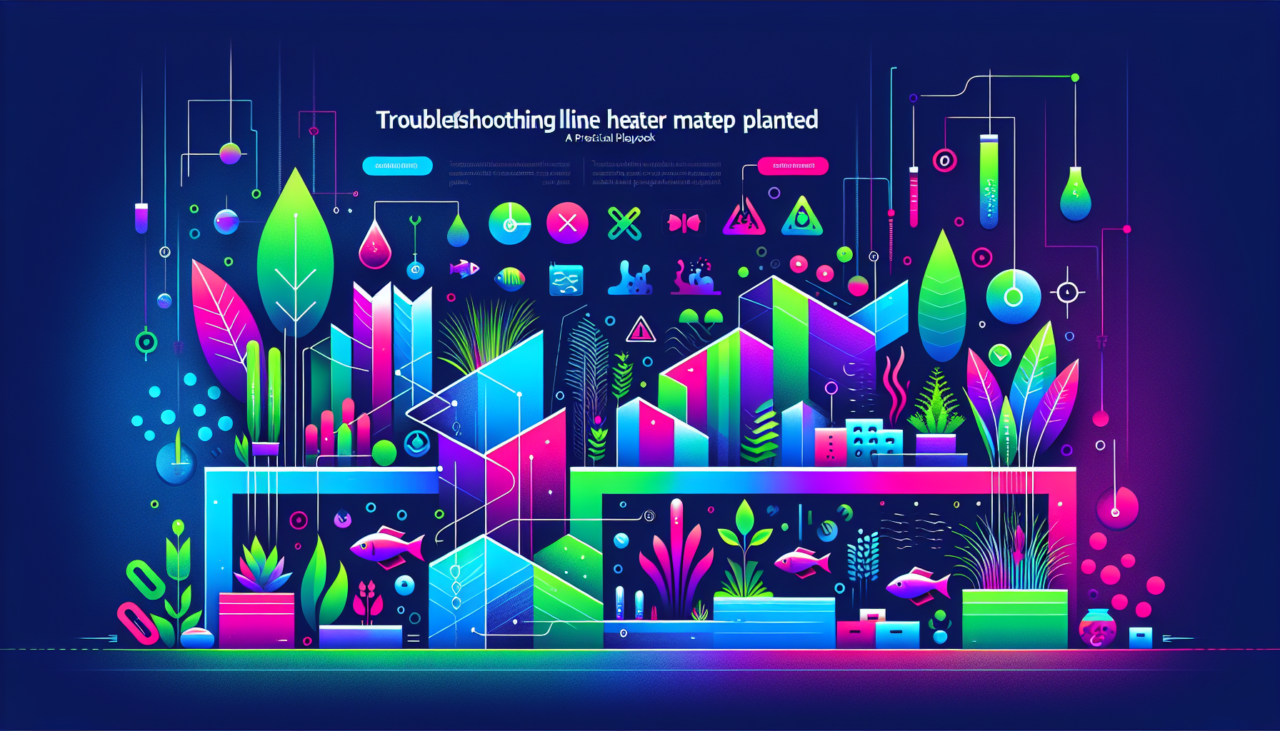 Modern flat design aquascaping illustration for undefined
