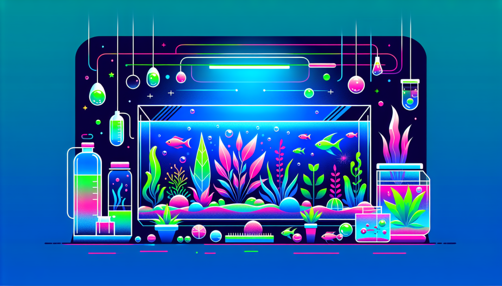 Modern flat design aquascaping illustration for undefined
