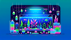 Modern flat design aquascaping illustration for undefined