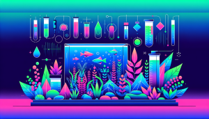 Modern flat design aquascaping illustration for undefined