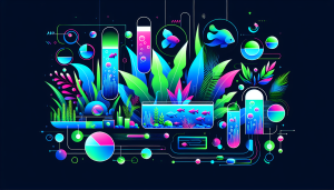Modern flat design aquascaping illustration for undefined