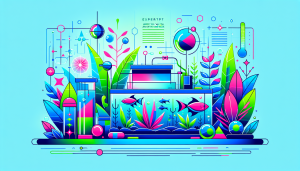 Modern flat design aquascaping illustration for undefined