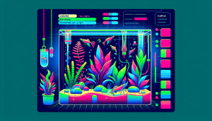 Modern flat design aquascaping illustration for undefined