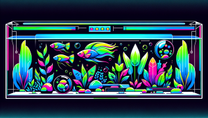 Modern flat design aquascaping illustration for undefined
