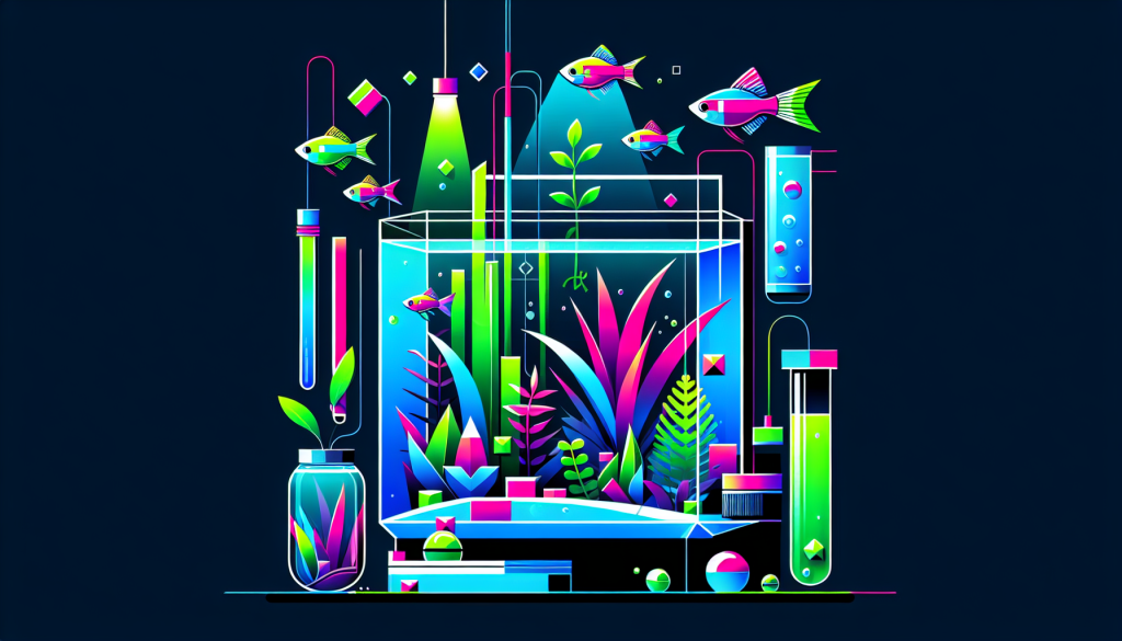 Modern flat design aquascaping illustration for undefined