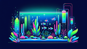Modern flat design aquascaping illustration for undefined