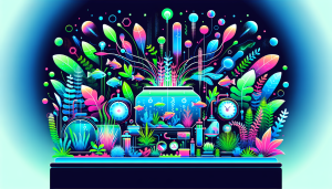 Modern flat design aquascaping illustration for undefined