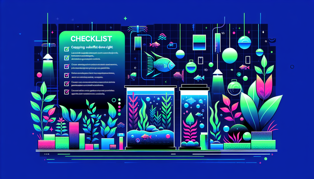 Modern flat design aquascaping illustration for undefined