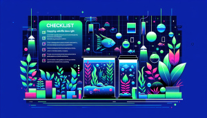 Modern flat design aquascaping illustration for undefined