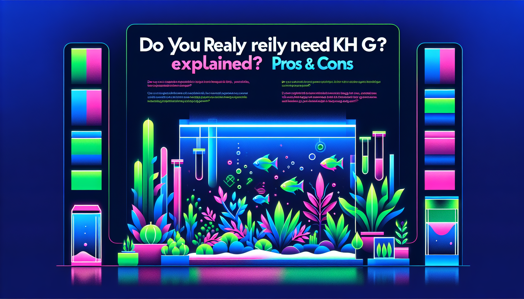Modern flat design aquascaping illustration for undefined