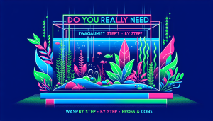 Modern flat design aquascaping illustration for undefined