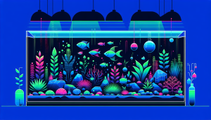 Modern flat design aquascaping illustration for undefined