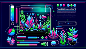 Modern flat design aquascaping illustration for undefined