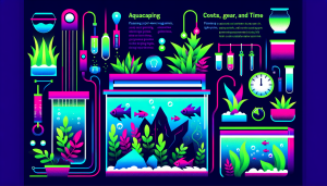 Modern flat design aquascaping illustration for undefined