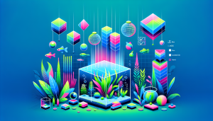 Modern flat design aquascaping illustration for undefined