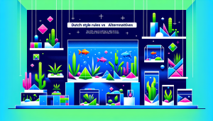 Modern flat design aquascaping illustration for undefined